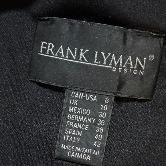 Frank Lyman Design Dress Black and White Floral detail 8 - Picture 2 of 5